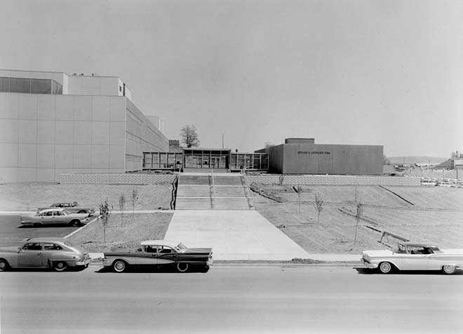 Johnson Hall exterior in 1961