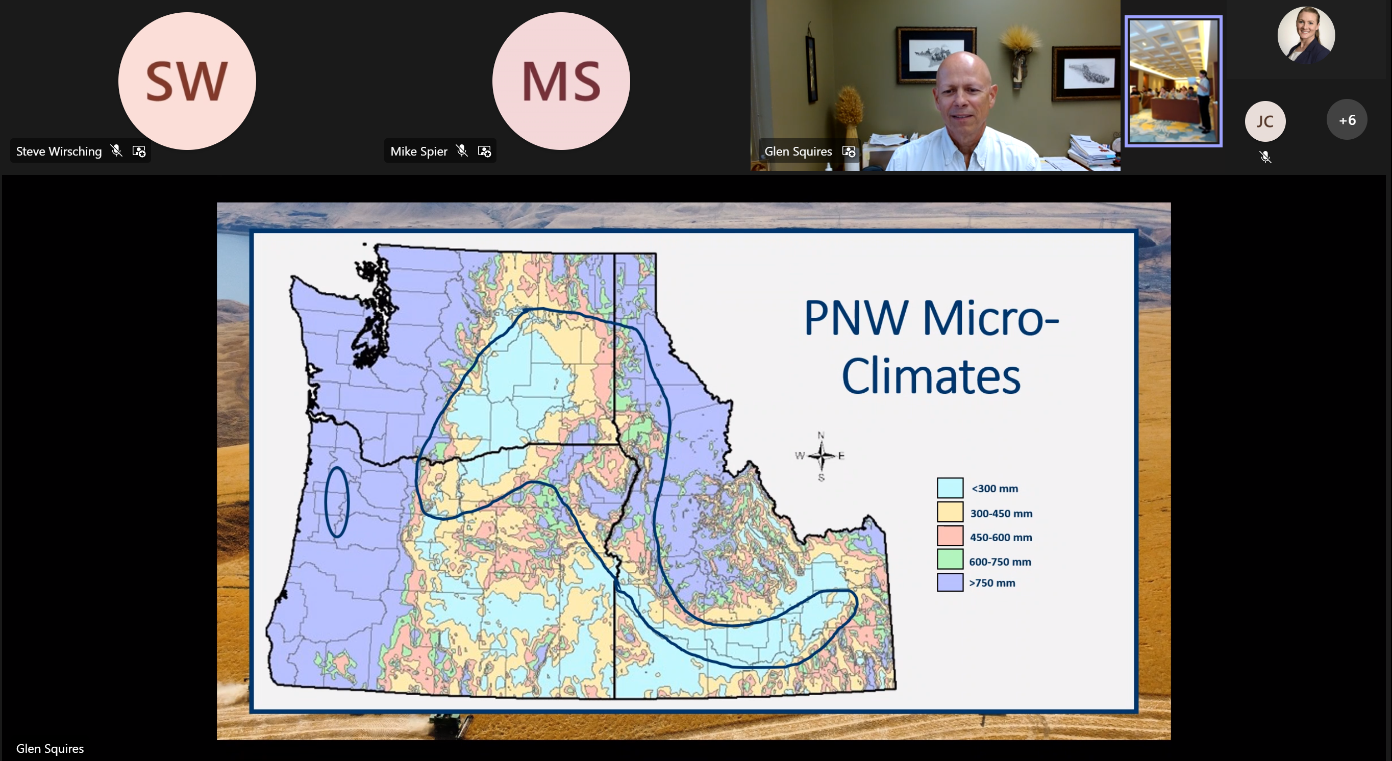 Glen Squires, Washington Grain Commission CEO, provides a Pacific Northwest overview and crop update during the China Contracting for Wheat Value virtual event on July 27.