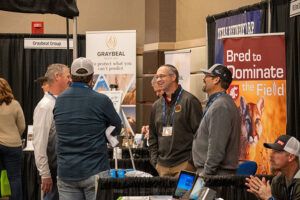 Arron Carter connecting with growers at the 2024 Tri-State Grain Growers Convention