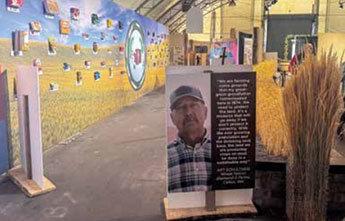 Along with informational posters highlighting wheat facts, grower stories, and
insight into WGC’s mission, the fair’s exhibit included video features of Washington
Association of Wheat Growers (WAWG) members, soft white wheat in various
stages of growth, and a wall of end-use products from U.S. Wheat Associates’
overseas offices, connecting wheat grown in Washington with global markets.