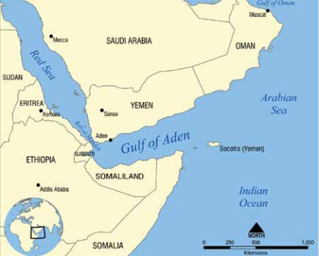 Yemen sits at the Bab el-Mandeb Strait, the narrow maritime gateway linking the Red Sea and the Gulf of Aden.